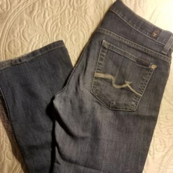 7 Seven For All Mankind Boot Cut Jeans/Waist 30" - Picture 3 of 5